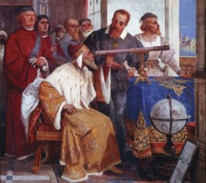 Galileo Galilei demonstrates his telescope to the Doge of Venice